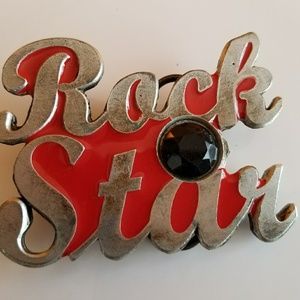 ROCKSTAR METAL BELT BUCKLE